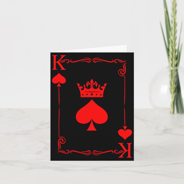 Tarjeta King Of Spade Game Black History Playing Card Men  (Anverso)