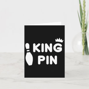 Tarjeta King Pin Bowling Divertida Cute Couples Bowler Lea