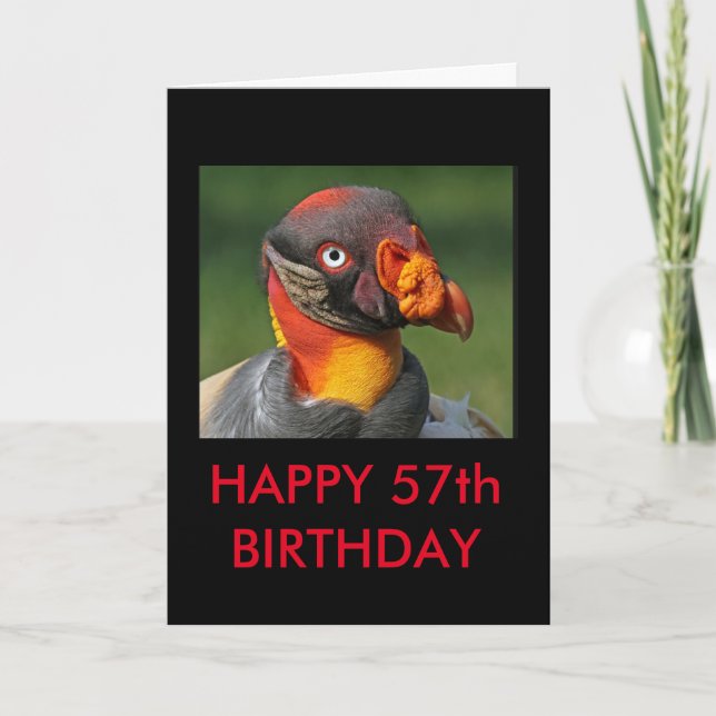 Tarjeta King Vulture - Feliz cumpleaños número 57 (Anverso)