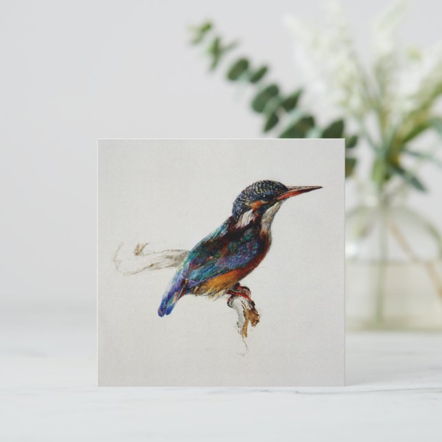 Tarjeta Kingfisher (por John Ruskin) (Anverso de pie)