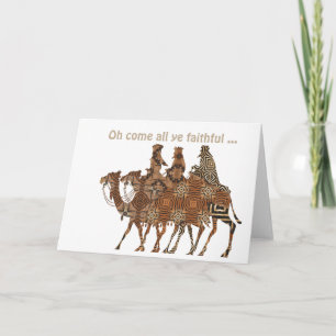 Tarjeta Kings Viaja Para Ver Al Niño Jesús