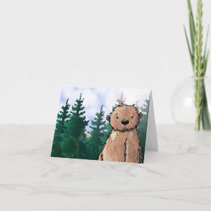 Tarjeta KiniArt Bigfoot Sasquatch Note Card