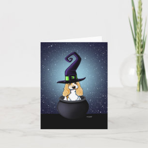 Tarjeta KiniArt Cocker Spaniel Halloween