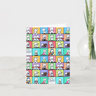 Tarjeta KiniArt conmemorativo de Westies en blanco