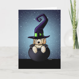 Tarjeta KiniArt Goldendoodle Halloween