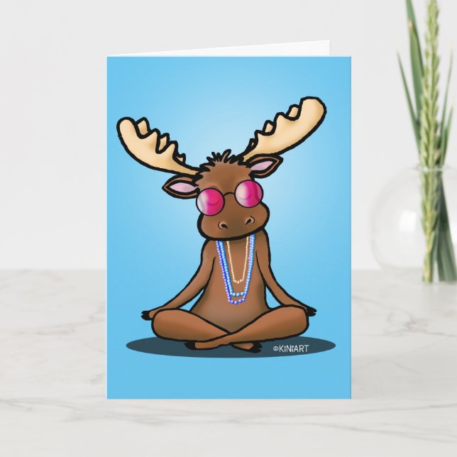 Tarjeta KiniArt Groovy Moose (Anverso)