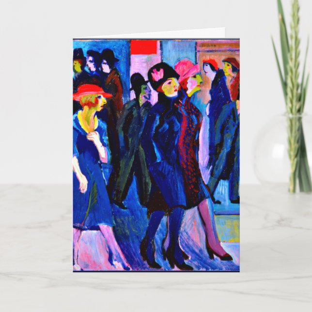 Tarjeta Kirchner - Escena callejera, 1926 (Anverso)