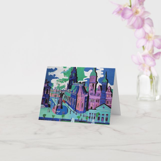 Tarjeta Kirchner - Vista de Dresden (Orquídea)