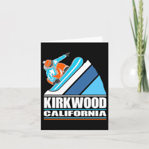 Tarjeta Kirkwood California - Snowboarder vintage