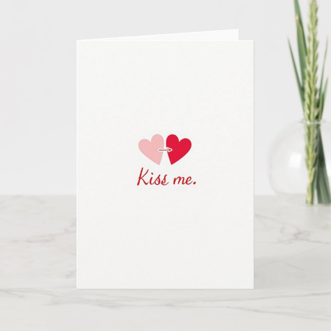 Tarjeta Kiss Me Love Romance Card (Anverso)