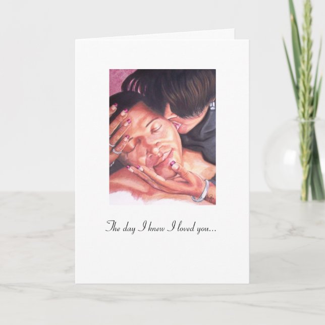 Tarjeta KISSOFAWOMAN, el día que sabía que le amé… (Anverso)