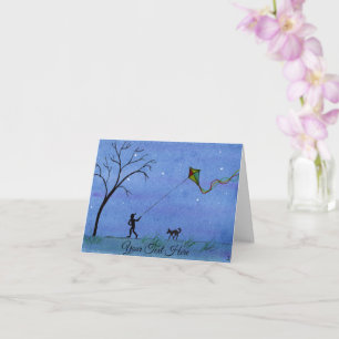 Tarjeta Kite nocturno