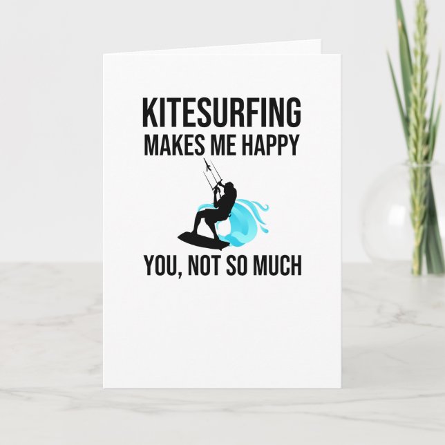 Tarjeta Kiteboarding Kitesurfer Kiteboarder (Anverso)