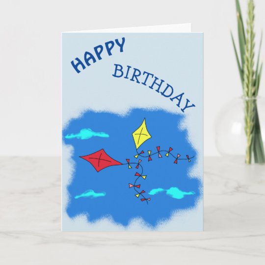 Tarjeta Kites En El Cielo Feliz Cumpleanos Zazzle Es