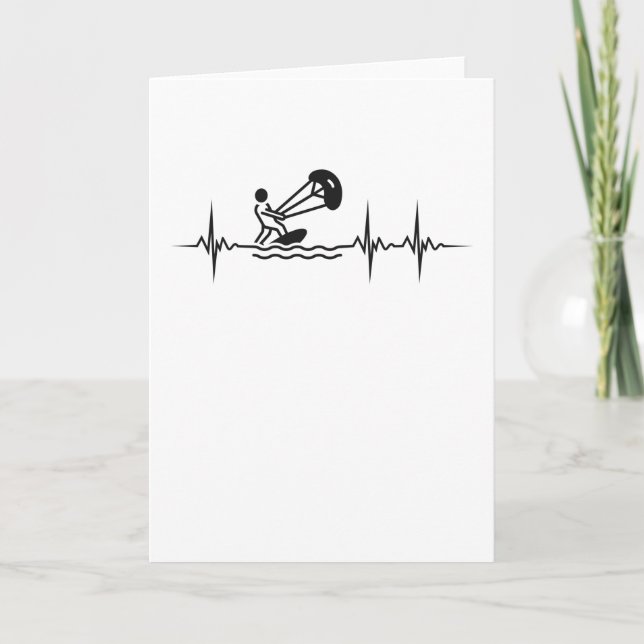 Tarjeta Kitesurfer Heartbeat Kitesurfing Pulse Kiting (Anverso)