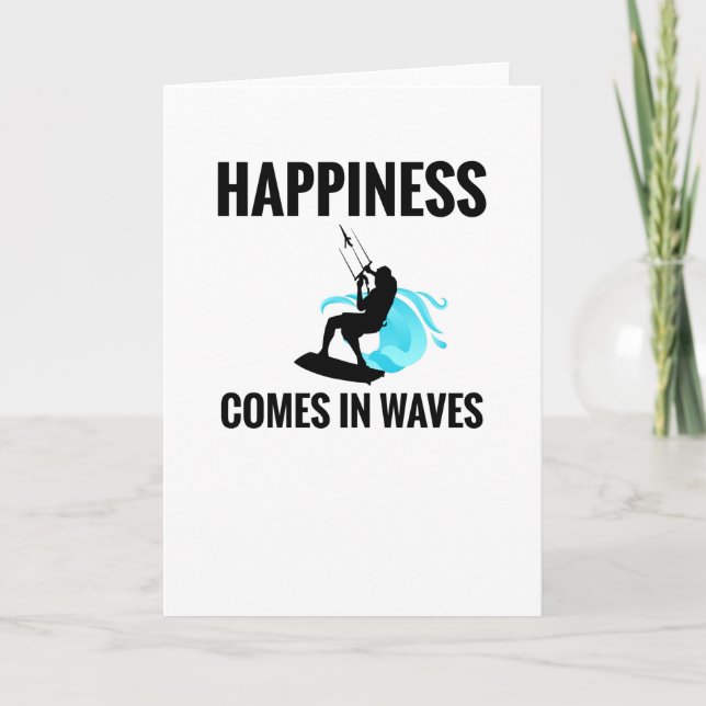 Tarjeta Kitesurfer Kiteboarder Kitesurfing Kiteboarding (Anverso)