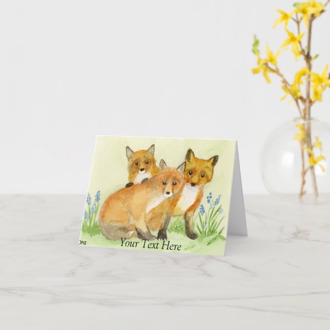 Tarjeta Kits de Fox (flor amarilla)