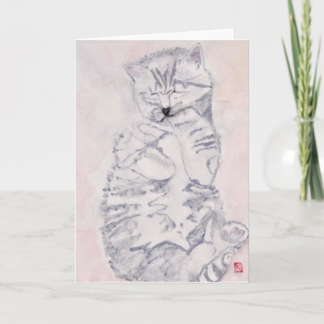Tarjeta Kitten de Karen Poppy (Anverso)