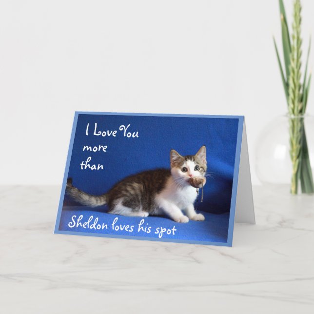Tarjeta Kitten Dice Que Sea Mi Valentín (Anverso)