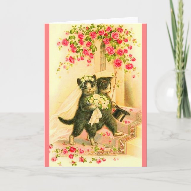 Tarjeta kitten newlyweds (Anverso)