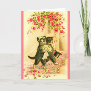Tarjeta kitten newlyweds