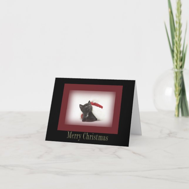 Tarjeta Kitten para navidades (Anverso)