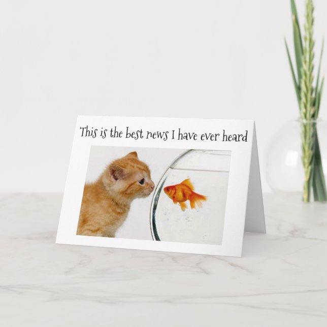 TARJETA KITTEN/PESCADO DE ORO SON AMIGOS DE PURR-FECT *40* (Anverso)