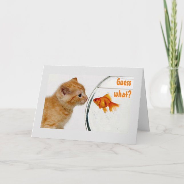 TARJETA KITTEN Y PESCADO ESTÁN LISTOS PARA DECIR FELIZ CUM (Anverso)