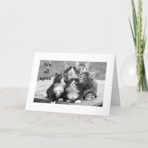 TARJETA KITTENS TODOS ESTÁN DE ACUERDO EN QUE DEBERÍAS TEN