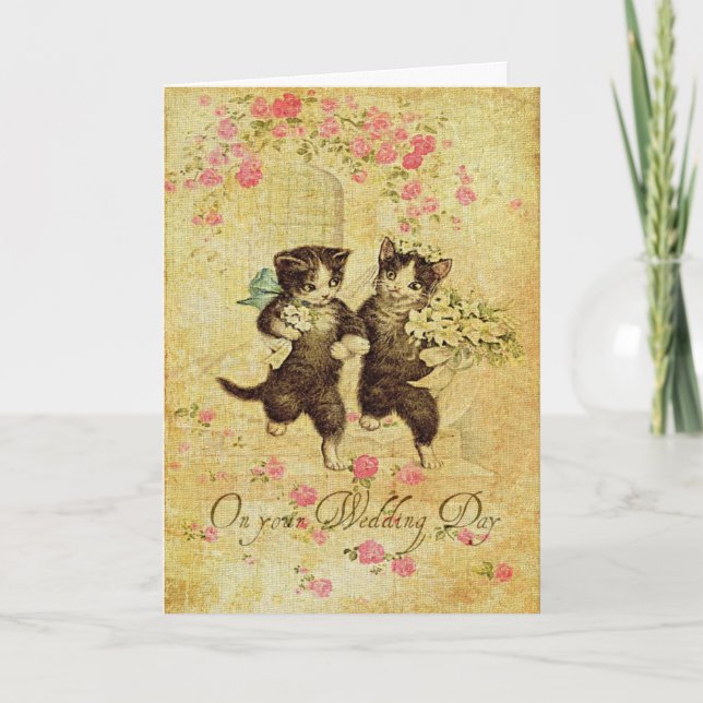 Tarjeta Kitties de Wedding Day (Anverso)