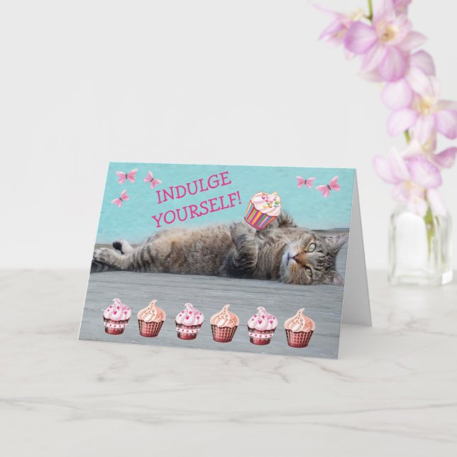 Tarjeta Kitty Cupcake Feat Birthday (Orquídea)
