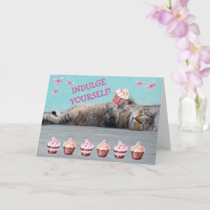 Tarjeta Kitty Cupcake Feat Birthday