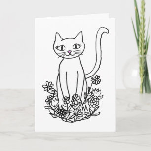 Tarjeta Kitty está sentando Bonito