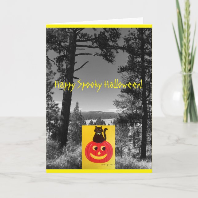 Tarjeta Kitty ~ Feliz Halloween (Anverso)