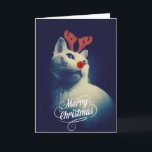 Tarjeta Kitty para Navidades Rudolph<br><div class="desc">Rudolph Navidades Tarjeta Kitty,  en blanco dentro</div>