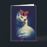 Tarjeta Kitty para Navidades Rudolph<br><div class="desc">Rudolph Navidades Tarjeta Kitty,  en blanco dentro</div>