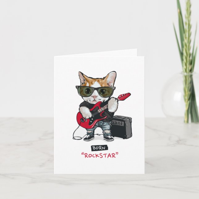 Tarjeta Kitty Rockstar T-Shirt (Anverso)