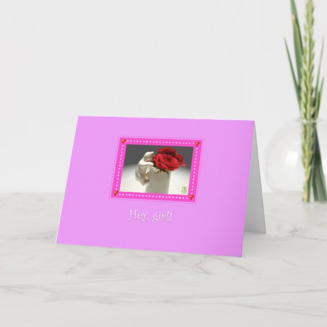 Tarjeta Kitty & Tea Roses Pinta la Ciudad Cumpleaños (Anverso)