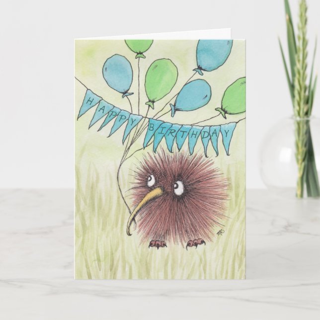 Tarjeta Kiwi Bird Happy Birday (Anverso)
