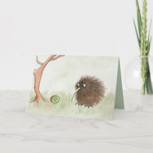 Tarjeta Kiwi Bird & Kiwi Fruit