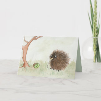 Tarjeta Kiwi Bird & Kiwi Fruit