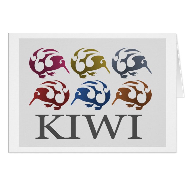Tarjeta KIWI para aves de Nueva Zelanda (Anverso (Horizontal))