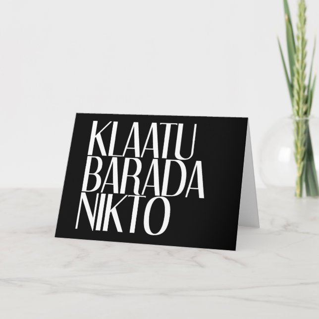 TARJETA KLAATU BARADA NIKTO (Anverso)