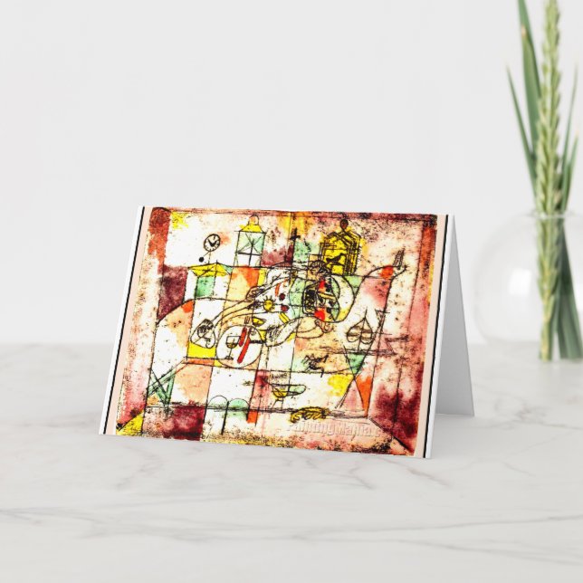 Tarjeta Klee - 203 Moribundus, arte abstracto (Anverso)