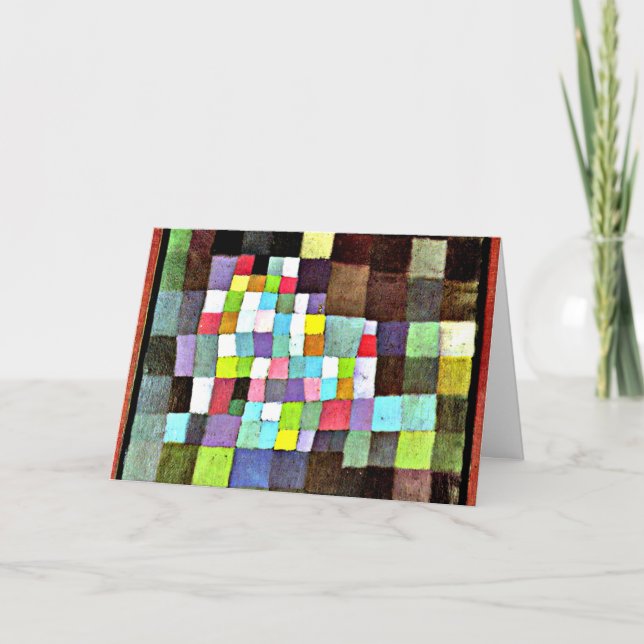 Tarjeta Klee - Abstracción con referencia al árbol de flor (Anverso)