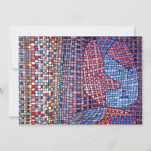 Tarjeta Klee - Abstruse, pintura famosa, (Anverso)
