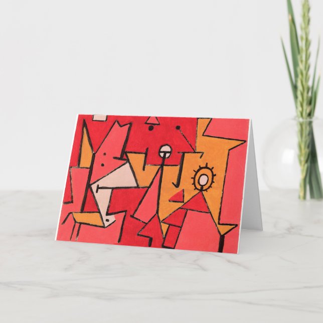 Tarjeta Klee - Calor, pintura colorida, (Anverso)