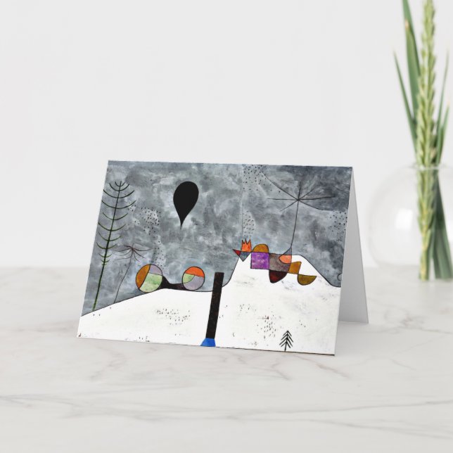 Tarjeta Klee - invierno, pintura de Paul Klee (Anverso)