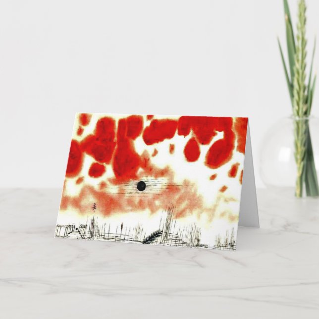 Tarjeta Klee - Nubes sobre Bor, (Anverso)