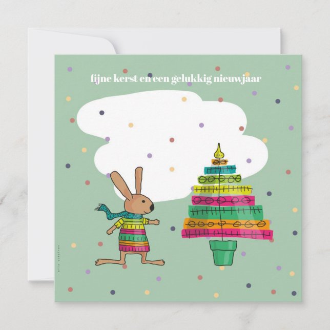 Tarjeta kleurige kerstboom (Anverso)